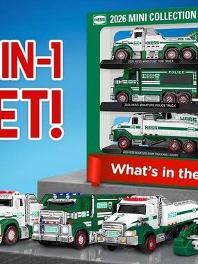 HESS 2026 Mini Collection Kids Toy Truck Set - White & Green